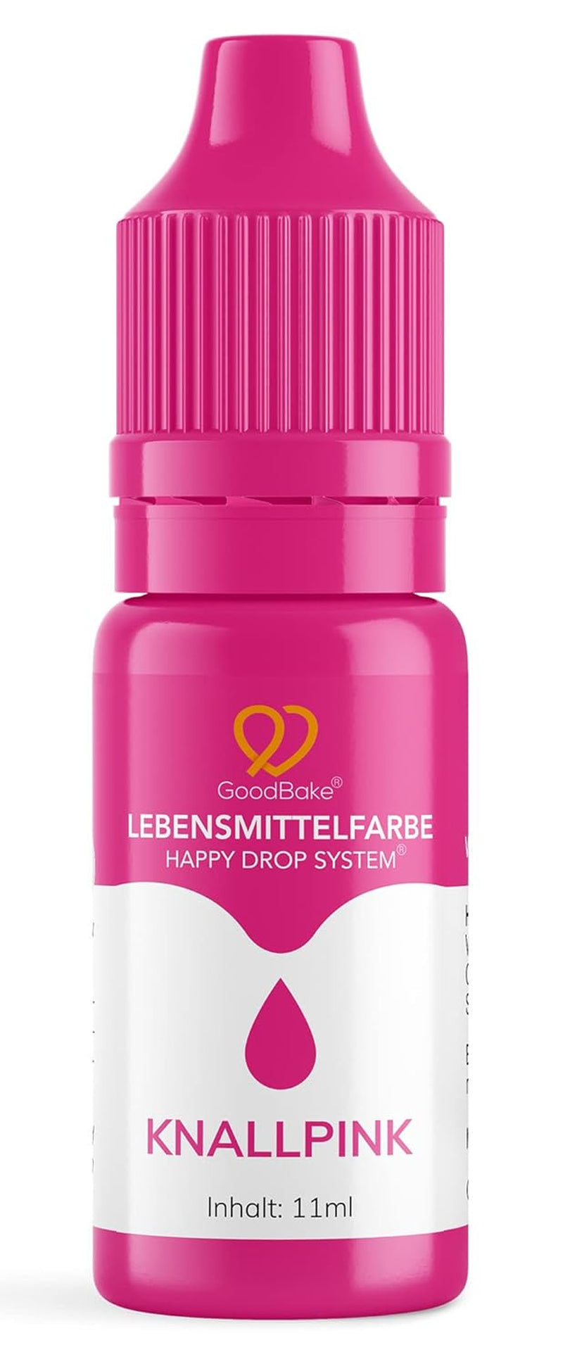 Goodbake Pink Food Coloring (11ml) - Intensiv matfärgning - Mycket koncentrerad färg - För färgning av kakor, fondant, smörkräm, drycker, slime och många andra föremål. 100% vegan