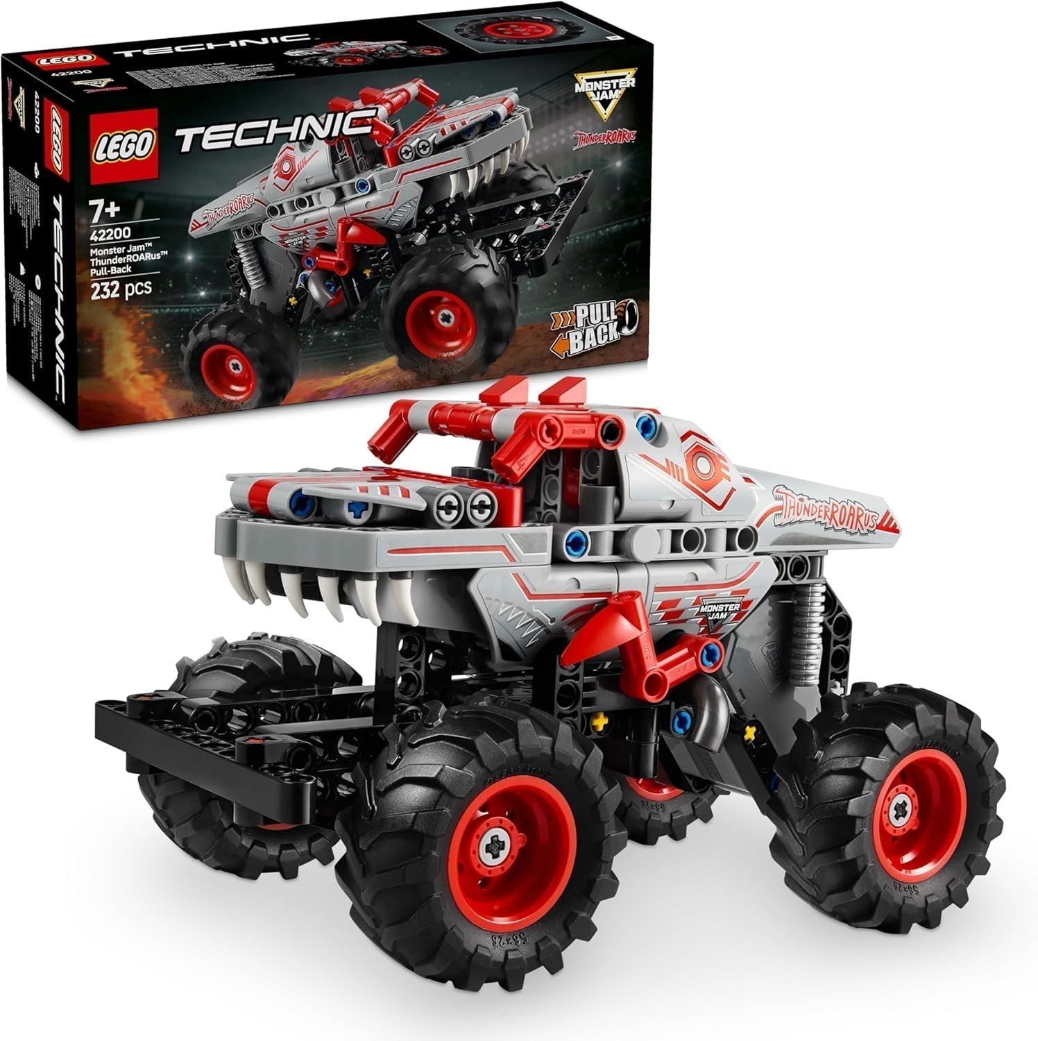LEGO Technic Monster Jam Thunderroarus Infällbar leksak Monster Truck Byggleksak för barn Present för pojkar och flickor i åldern 7+ 42200 Byggset Besuche den LEGO-Store Standardtitel