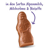 Milka Mini Santas – alpin mjölkmix, mjölkgrädde och hasselnötter i festlig individuell förpackning – 120g