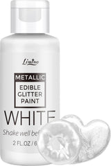 Flytande ätbart glitter, 60 ml Naty Shop White
