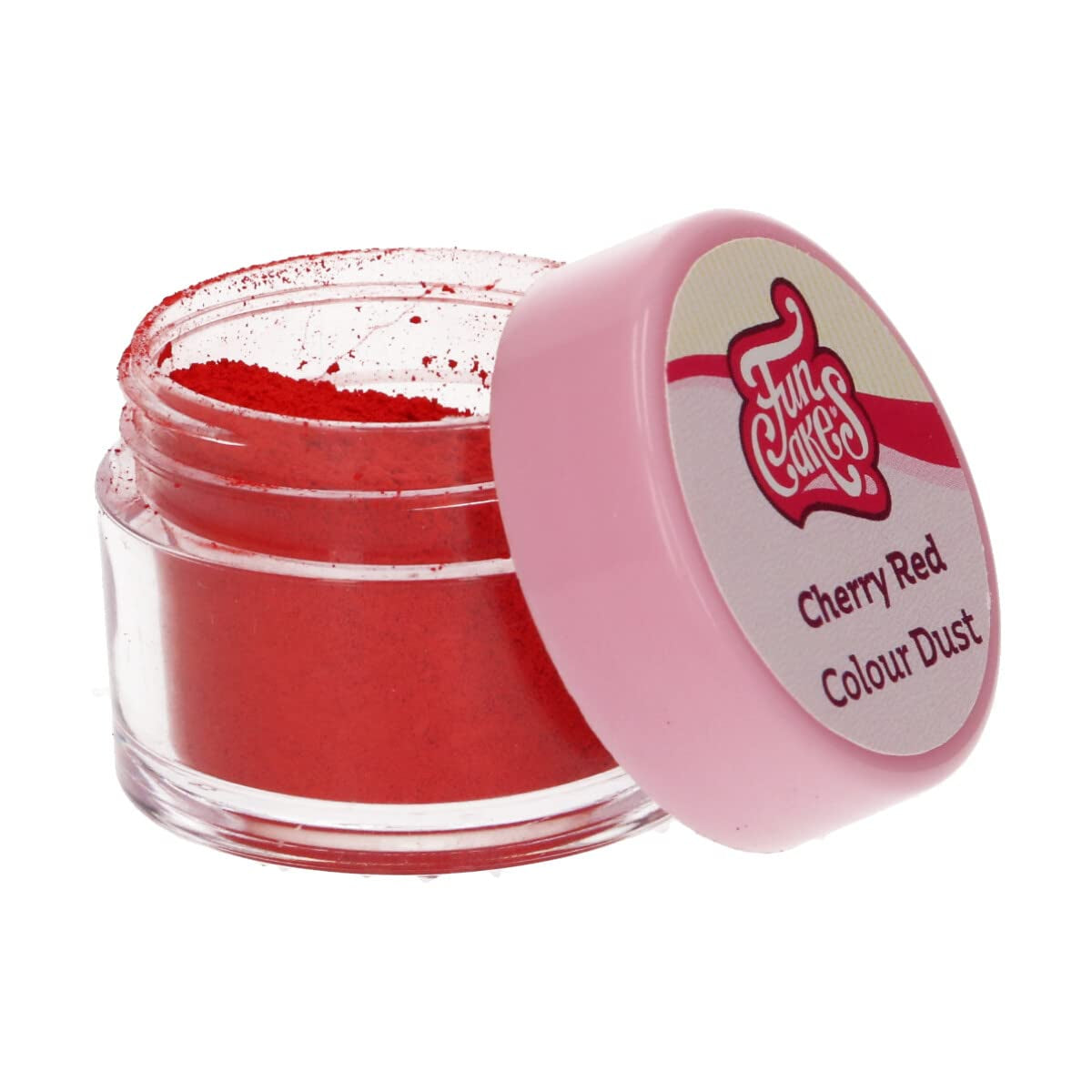 Funcakes Color Dust Cherry Red: Livsmedelsfärgpulver, för att dekorera tårtor, Halal-certifierat