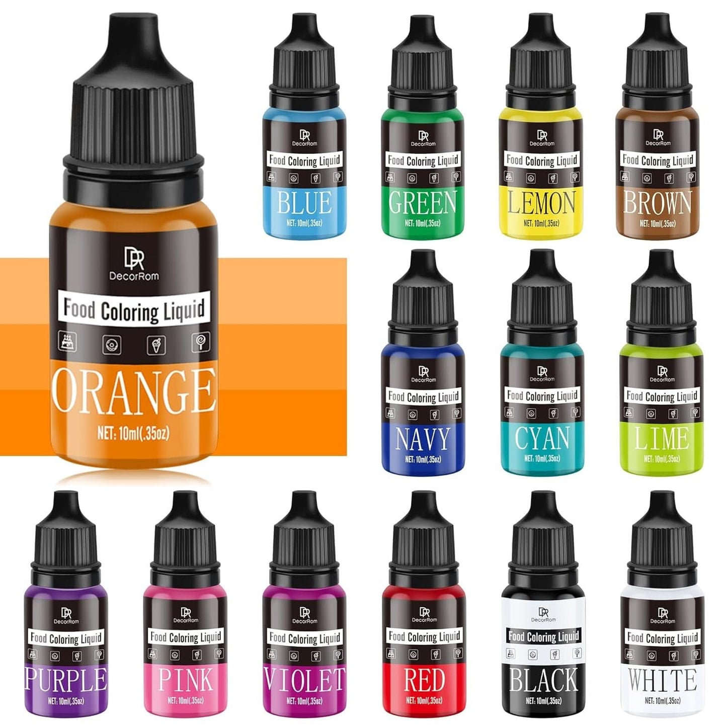 Flytande matfärg, 10 ml Naty Shop 10 ml (set med 14 delar)