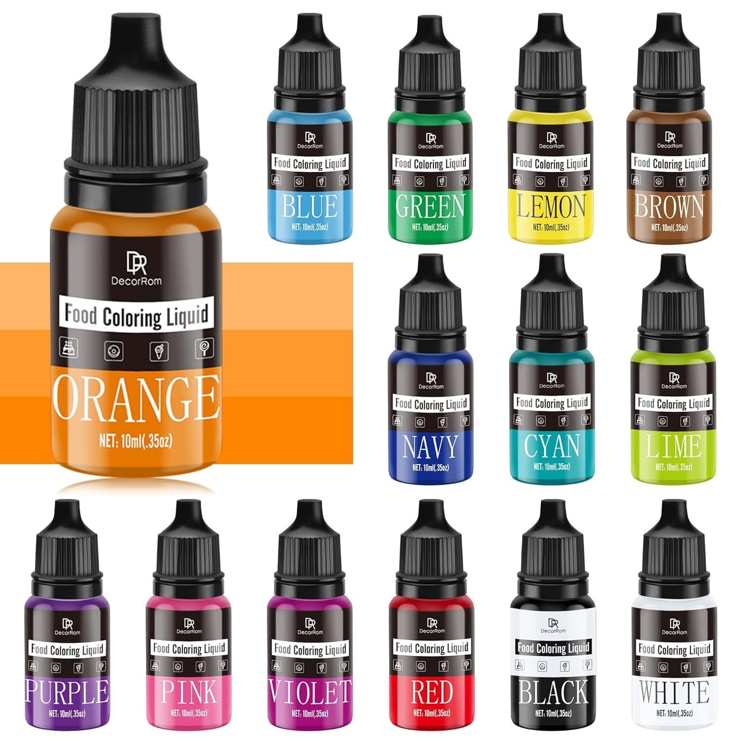 Flytande matfärg, 10 ml Naty Shop 10 ml (set med 14 delar)