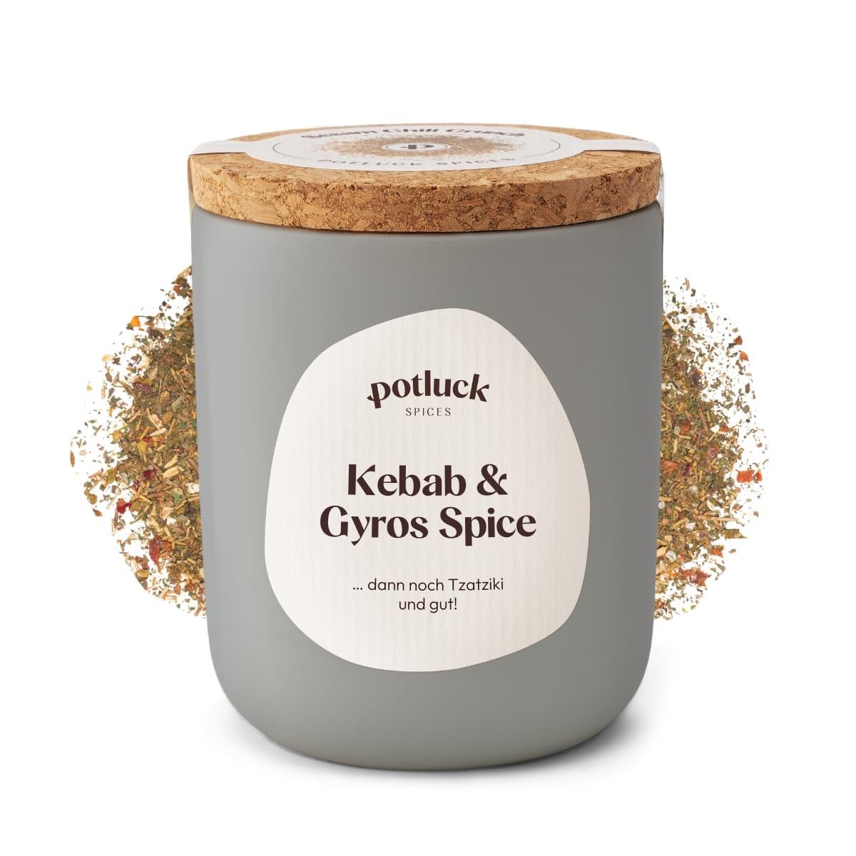 Potluck | Kebab & Gyros Spice | Gewürzzubereitung im Keramiktopf | 50g | Vegansk, glutenfri och med naturliga ingredienser