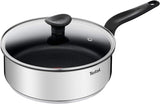 Tefal Huvudpanna 20 cm, rostfritt stål Med non-stick beläggning Grytor och kastruller Naty Shop Non-stick beläggning Pan för matlagning 24 Cm