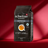 Schwiizer Schüümli Espresso, 100 % Arabica-kaffebönor, stark och intensiv, idealisk för automatiska espressomaskiner, styrka 4/5, medelrostad, Rainforest Alliance, 1 kg