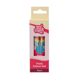 Funcakes Food Color Gel Aqua: Högkoncentrerad karamellfärg för deg, grädde, fondant och marsipan. Enkel dosering. En droppe för att skapa livfulla färger. Halal. 30 g.
