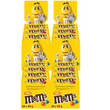 M&M's Peanut Chocolate Bulk Pack 24 x 45 g Choklad Peanut Smaksatt Linser Chokladpresent (1080g) Idealisk som godis med fotbollstema