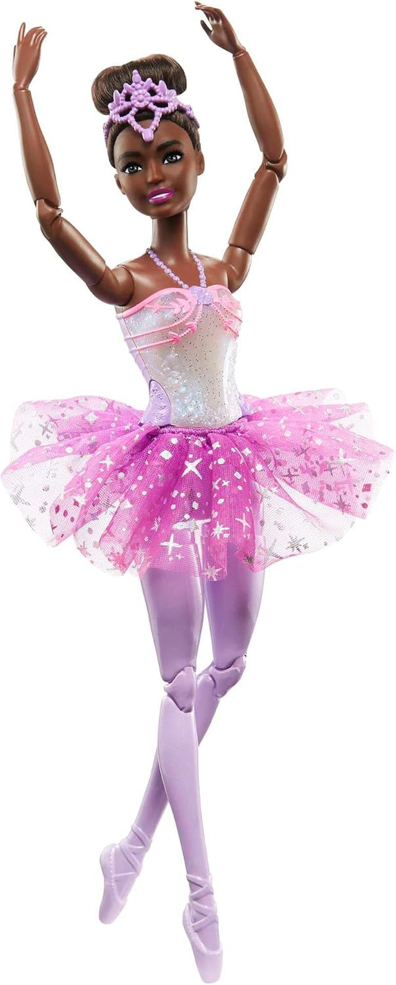 Barbie Dreamtopia Magic Light ballerinadocka med rosa tutu och blont hår 5 ljus- och ljudeffekter Barbie Movable 3 år och uppåt HLC25 Naty Shop Dolls Single Black Hair
