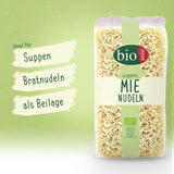 BIOASIA Organic Mie Nudlar, vetenudlar utan ägg, tillagade snabbt och enkelt, vegetariska (8 x 250 g)