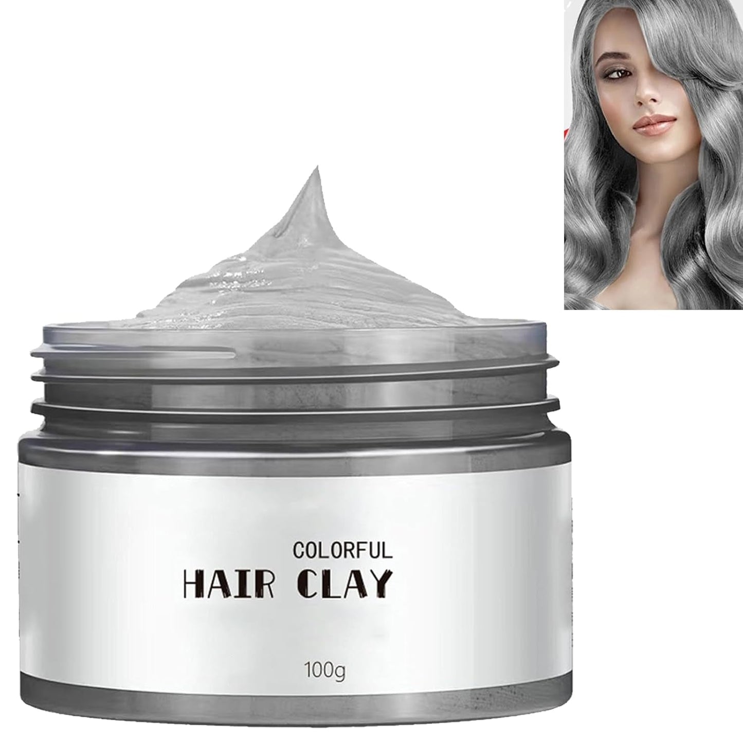 Naturlig hårfärg kräm Silvergrå Omedelbar hårfärg Vax Tillfällig frisyr Gråfärg Naturligt hår Silvergrå 100ml Naty Shop Hårfärg Standardtitel