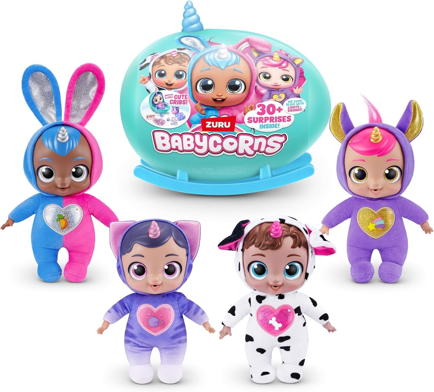 Babycorns Series 1 av ZURU Magical Cat (Mac) docka med tillbehör Unboxing överraskningsleksak för barn, flickor