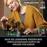LEGO 75353 Star Wars Pursuit on Endor - Diorama Set, Return of the Jedi med Luke Skywalker, Princess Leia & Scout Trooper and Speeder Bikes, 40-årsjubileum Byggset Besuche den LEGO-Store