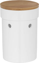 FPA brödlåda med ventilationshål, keramisk brödlåda, SALENA, brödskål, vit, 36,5 x 23,5 x 14 cm Matförvaringslådor Naty Shop Vitlöksgryta