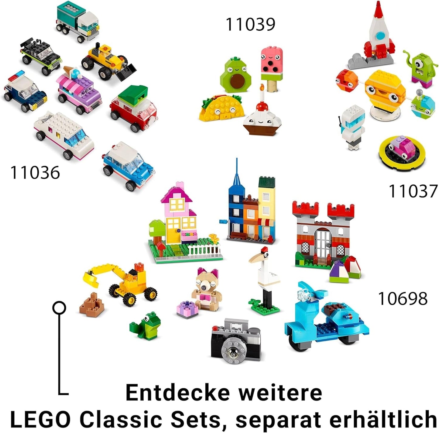 LEGO Classic Creative Dinosaurs Byggset med djurmodeller och figurer gjorda av klossar, fantasifull lekupplevelse, present till pojkar och flickor 5 år gamla, inklusive T.Rex och Triceratops 11041 Byggset Besuche den LEGO-Store
