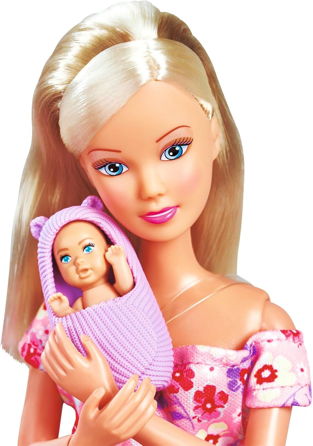Simba 105733680 Steffi LOVE Doll Hello Baby (29 Cm) - Gravid lekdocka med växande mage, docka och tillbehör - barnleksak för flickor och pojkar från 3 år, svarta Dolls Naty Shop
