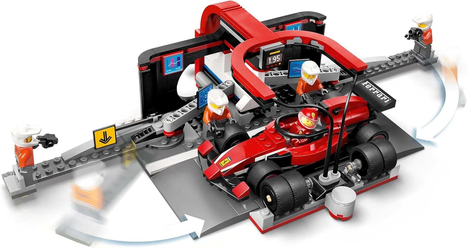 LEGO City F1 Pit Stop med Team och Ferrari Speedster - Formel 1 Pit Stop Set med 1 racerförare och 4 mekaniska minifigurer - Racing billeksak för pojkar och flickor 6+ - 60443 Byggset Beuche den LEGO-Store