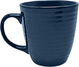 ECHTWERK "Alicia" 16 delar vintage kombinerat servisset Modern design för 4 personer Elegant mörkblått stengods servisset med 4 tallrikar 4 sidotallrikar 4 skålar 4 tekoppar