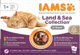 IAMS Delights Land & Sea Collection Wet Cat Food - Kött- och fisksortiment Multipack i sås, våtfoder för katter 1 år och äldre, 12 x 85g