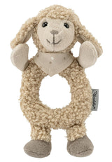 Flocke Sheep Sterntaler Catch Toy - leksak för motorisk aktivitet för att skramla, famla och leka - plyschleksak för spädbarn och barn med skrällaren som en lojal vän - babyleksak gjord av mjukt, sandfärgat tyg Bebe Naty Shop Toys Standardtitel