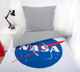 NASA sängkläder, bomull/förstärkt, grå/vit Sängkläder - barn Naty Shop