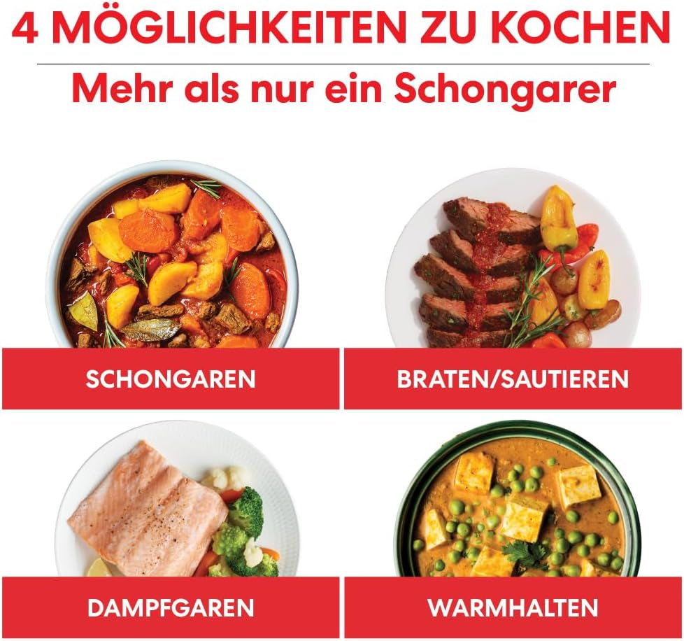 Instant Pot Superior Slow Cooker, 7,1 L Multicooker, 4 matlagningsfunktioner, 800W Slow Cooker Naty Shop
