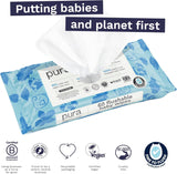 Miljövänliga engångsservetter för känslig babyhud 70 våtservetter (1 förpackning) 99 % vatten 100 % plastfri för känslig hud Eksembenägen nyfödd biologiskt nedbrytbar vegan