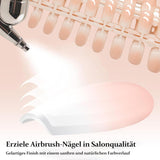 240 st Gradient Square Nails Set, Nude White Gradient Artificiella naglar för Oil Pen Lime, Medium Ombre Natural Fake Nails for Women DIY (Nude Square)