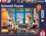 Schmidt Spiele 58344 Vid pusselbordet, 1000 bitars pussel Pussel Naty Shop Standardtitel