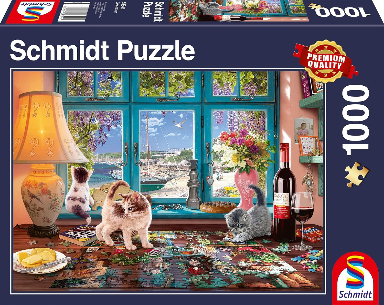 Schmidt Spiele 58344 Vid pusselbordet, 1000 bitars pussel Pussel Naty Shop Standardtitel