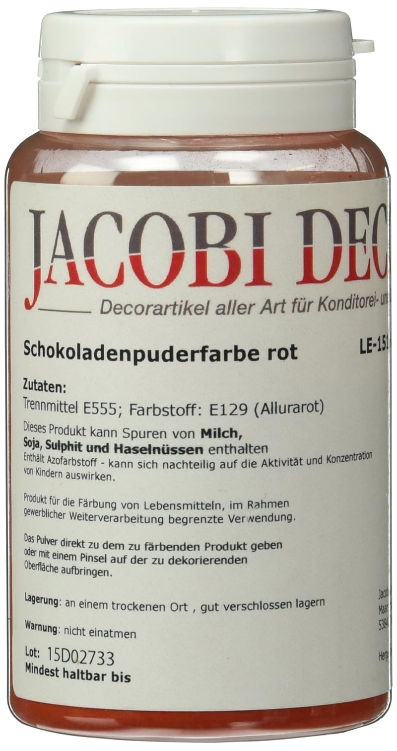 Cake Company Fat Soluble Powder Red Dye (1 x 25g) | Idealisk för att färga mat Metallisk effekt