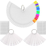 150 Stück Nail Art Tips Ring Stick, Transparent Farbe Karte Platten Nagelleck Display Ring Sticks, Nagel Salon Übungen Display Nagel tips