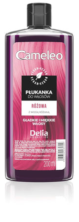 Cameleo - Rose Water Pink Hair Tonic No Yellow Tint Semipermanent hårfärg - För blont & grått hår - Färg & vård - Parabenfri | 200 ml Naty Shop Hair Dye Ny version - Rosa 200 Ml (1 förpackning)