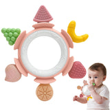 Babybitring Sensorisk leksak för 0 3 6 7 8 9 10 12 månader Babybitring Leksak för nyfödda 3 6 12 18 månader Pojkar Flickor Påskpresenter till Baby Shower Party Brun