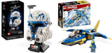 LEGO 75349 Star Wars Captain Rex Hjälmset Clone Wars Samlarmodell Series 2023 Souvenirbit och presentidé Byggset Besuche den LEGO-Store-paket med Jay's Thunder Jet Evo,