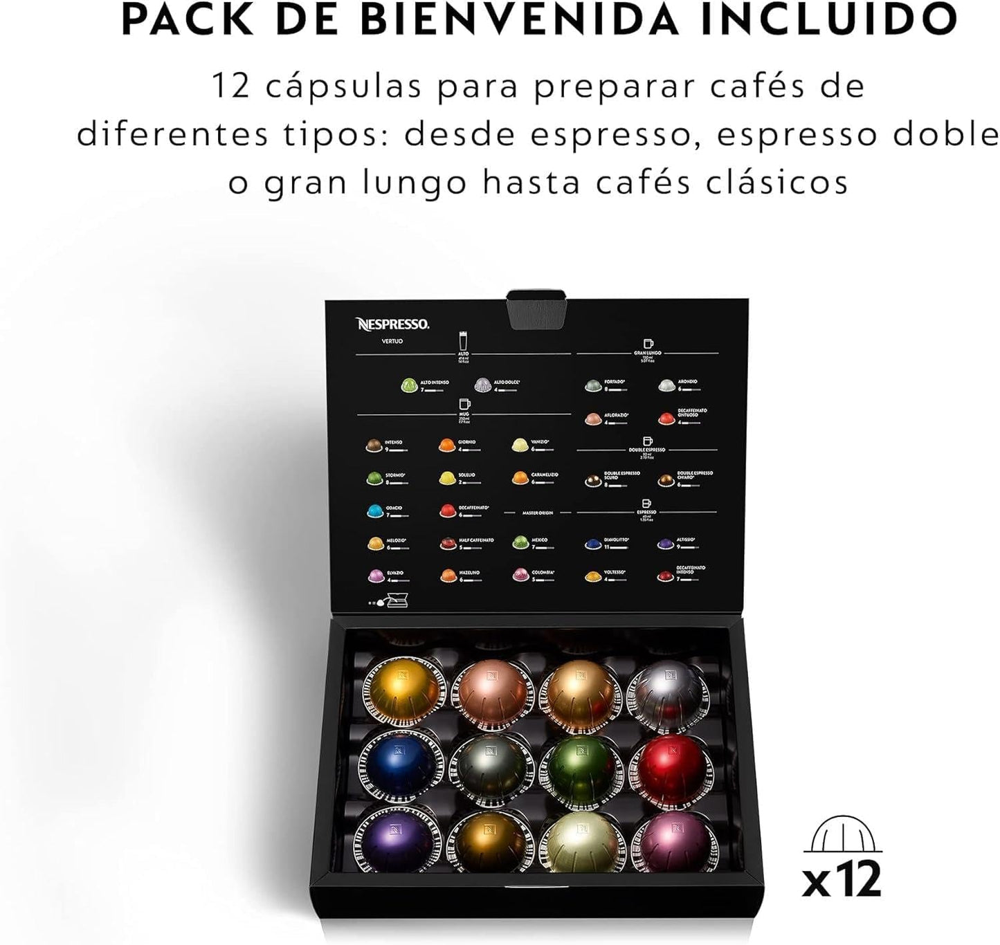 Nespresso kaffemaskin De'Longhi Vertuo Next, ENV120.BM, mattsvart