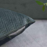 Gardinlåda Kudde Prydnadskudde Lxb 45X45 Cm Grön Jacquard "Greta" Med Fiskbensdesign Lättskött Dragkedja Mjuk fyllning 320G - Olika färger, 2023510 Resekuddar Naty Shop