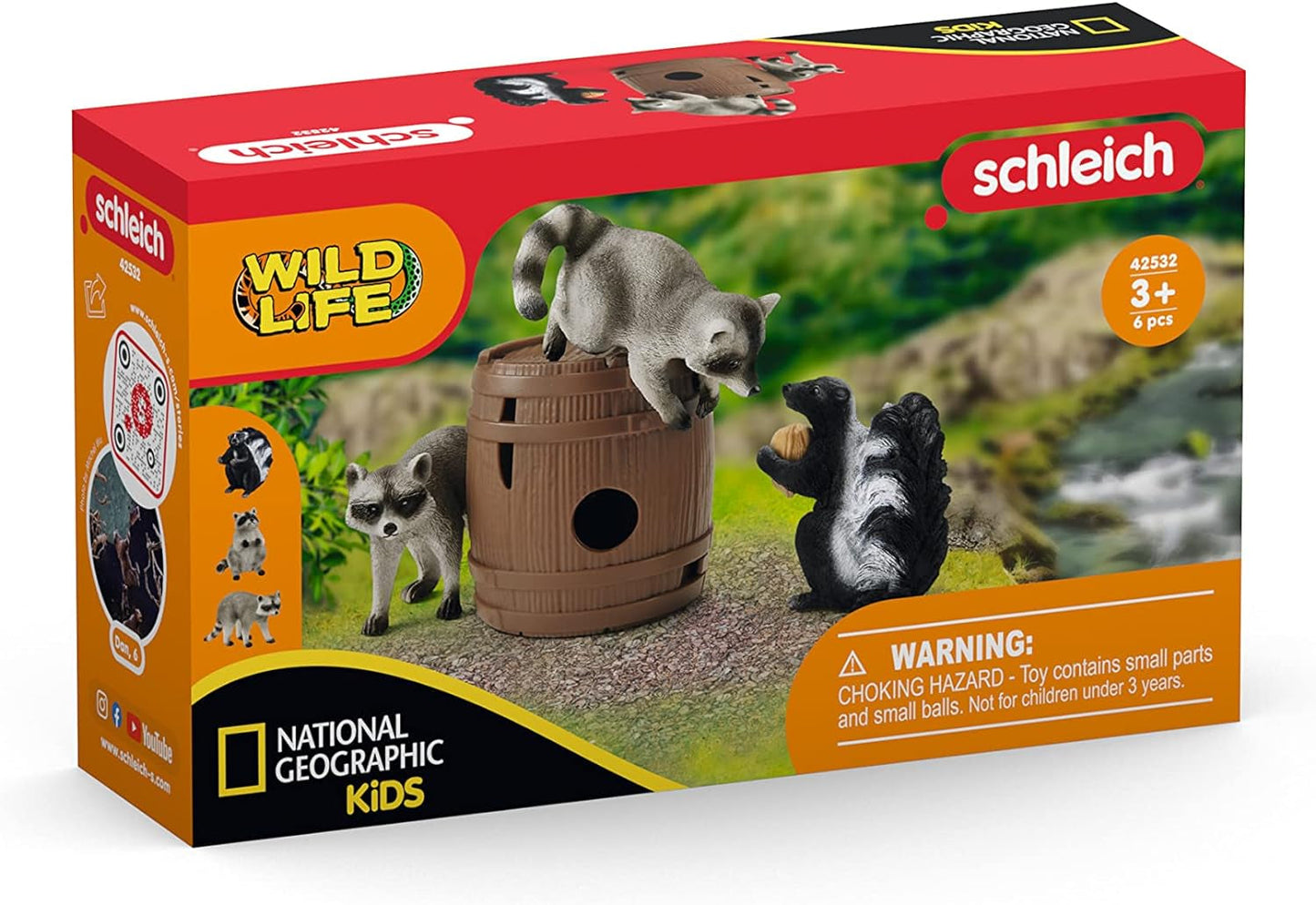 Schleich 42532 Kul runt nöten , Från 3 år, WILD LIFE - Lekset, 6 stycken Actionfigurer Naty Shop Ny förpackning