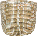 Scheurich Seagrass 17, korgkruka/sjögräskorg, färg: Vit, diameter 17 cm, höjd 16 cm, volym 3,5 l.