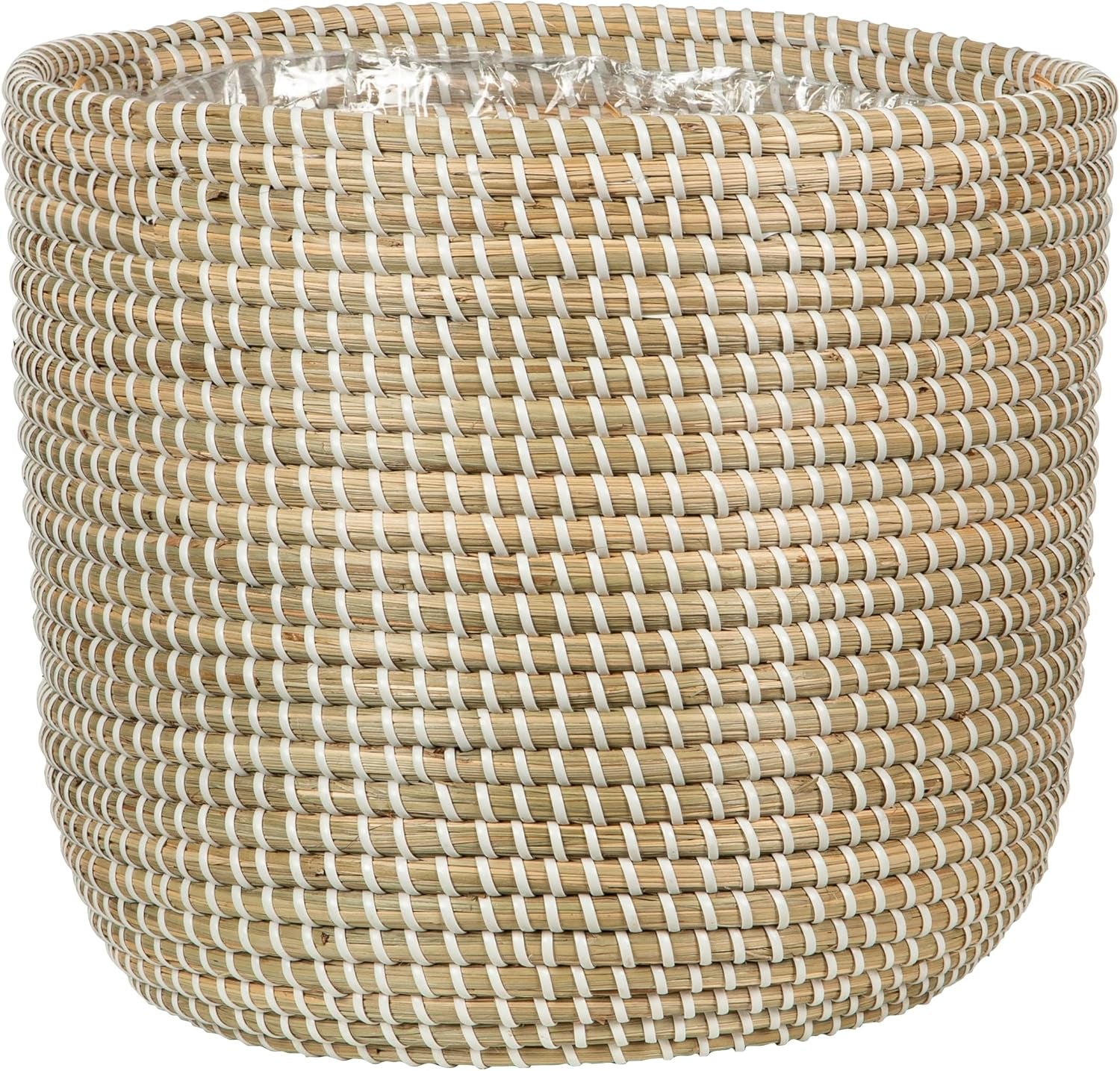 Scheurich Seagrass 17, korgkruka/sjögräskorg, färg: Vit, diameter 17 cm, höjd 16 cm, volym 3,5 l.