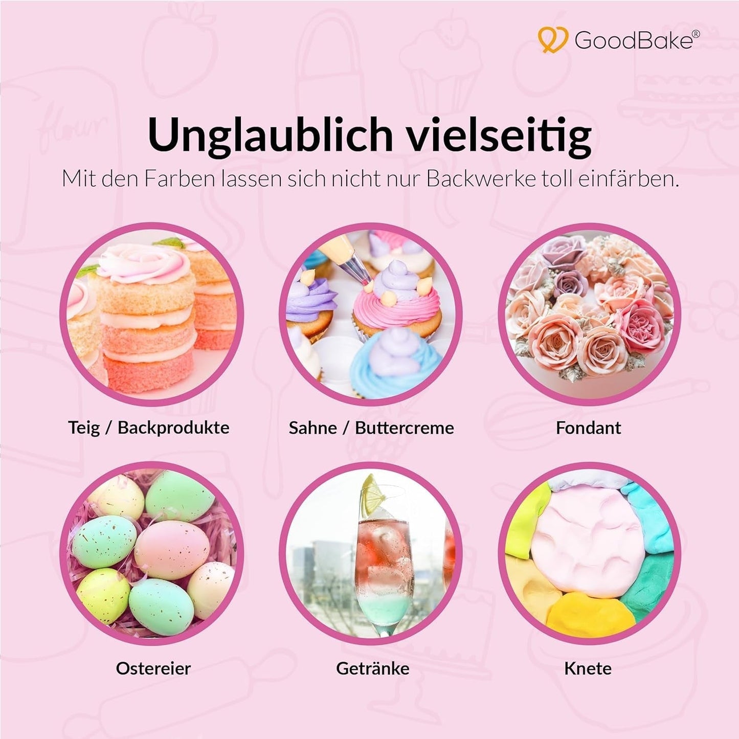 Goodbake Pastell Sand Beige Matfärgning (11ml) - Högdosfärgad matfärg - För färgning av kakor, fondant, smörkräm, macarons, drycker, slem och många andra föremål. 100% vegan