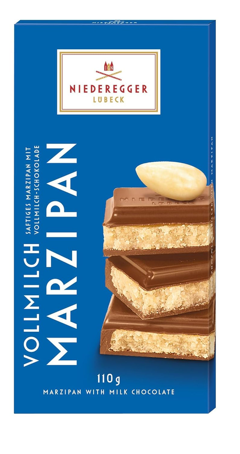 Niederegger marsipanbar, mjölkchoklad, (110 g)