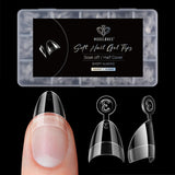 Modelones Nail Tips 510 Pieces - Heltäckande Nail Tips Set, Gel Tips Set, Pre-Polish PMMA Resin Nail Tips, Konstgjorda naglar för lim på Nail Art DIY, Short Squoval