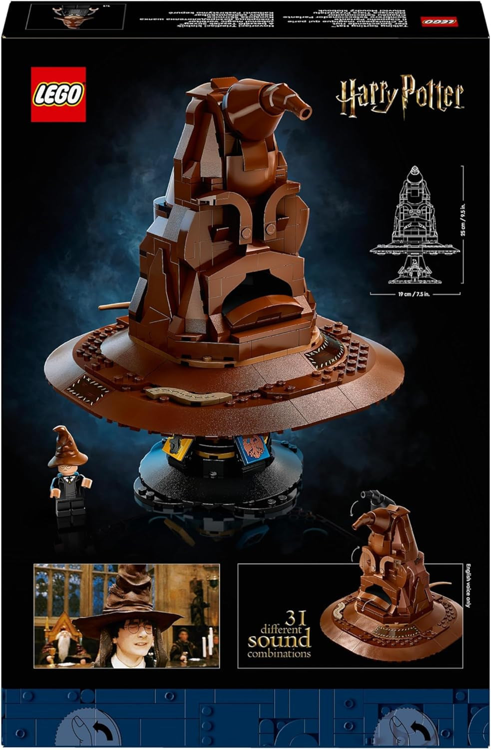 LEGO Harry Potter Talking Hat Hogwarts Modell Vuxen Film Present till Kvinnor Män Mamma Pappa Med 31 slumpmässiga ljudkombinationer Sorterar in dig i ditt Hogwarts-hus 76429 Byggset Besuche den LEGO-Store