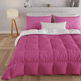 PETTI Artigiani Italiani - Dubbelsäng vintertäcke, maxi, monokrom, dubbelsidig, vit, grå, 100% Made in Italy Täcken och täcken Naty Shop Fuchsia vit Una Piazza E Mezza
