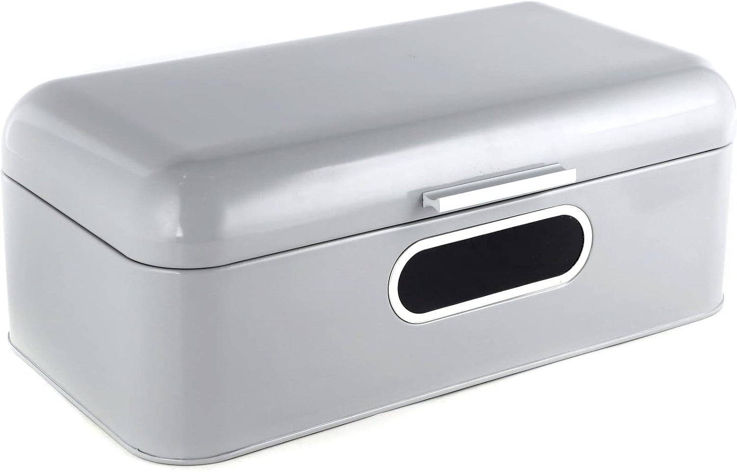 ECHTWERK Retro Brödkärl i metall med visningsfönster och lock Set med 3 Eleganta förvaringslådor 1,4L Kapacitet Röda Matförvaringslådor Naty Shop Grå Enkel Stort fönster Enkel