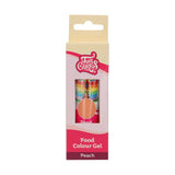 Funcakes Peach Gel food coloring: Highly concentrated food coloring for dough, cream, fondant and marzipan. Enkel dosering. En droppe för att skapa livfulla färger. Halal. 30 g.
