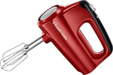 Russell Hobbs Handmixer [Handrührgerät] Desire Rot (5 Geschwindigkeitsstufen+Turbofunktion, 2 Spülmaschinengeeignete Rührbesen & Knethaken, Auswurftaste, Aufrechte Parkposition) Handrührer 24670-56 Bucatarie Naty Shop Single Desire