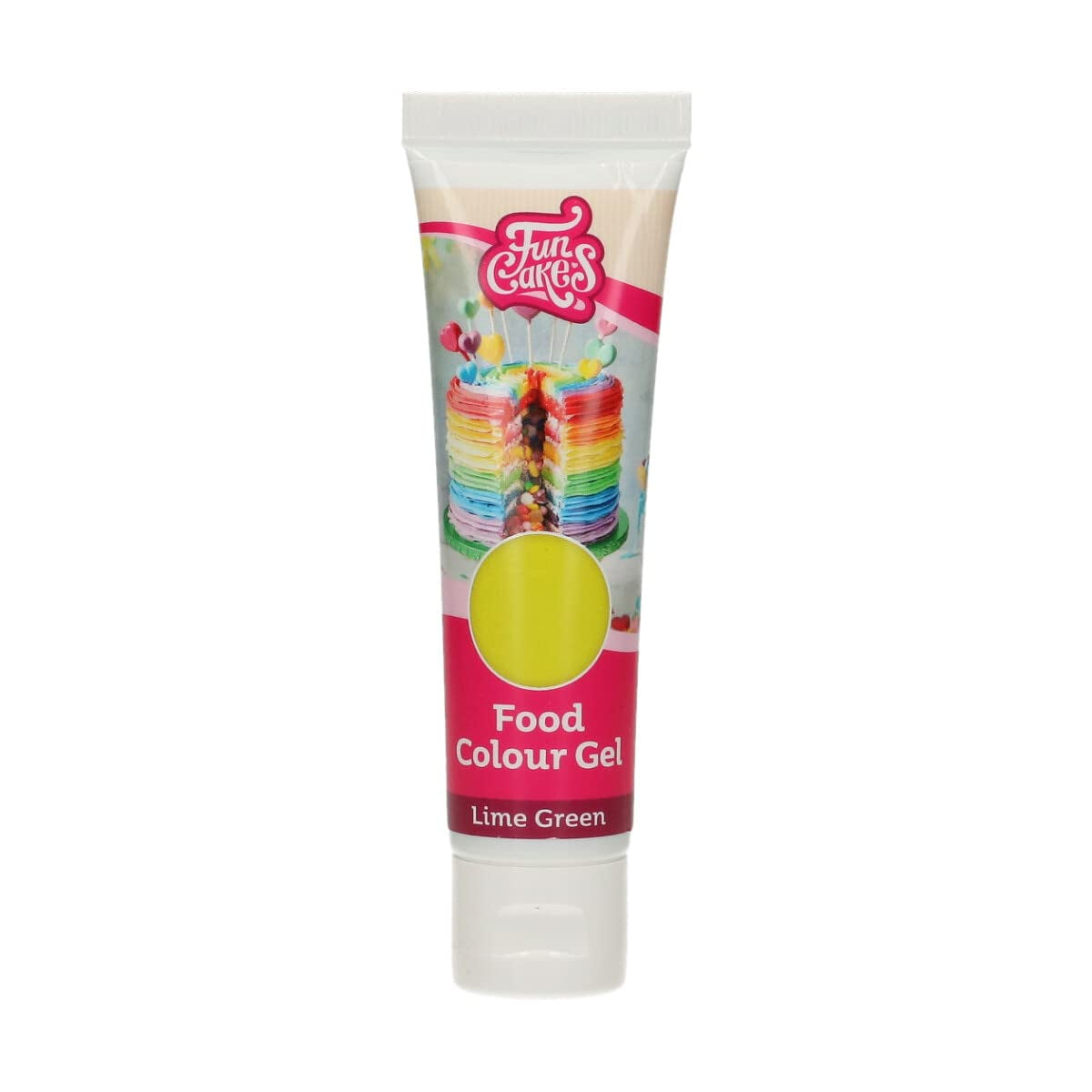 Funcakes Lime Green Gel matfärg: Högkoncentrerad karamellfärg för deg, grädde, fondant och marsipan. Enkel dosering. En droppe för att skapa livfulla färger. Halal. 30 g.
