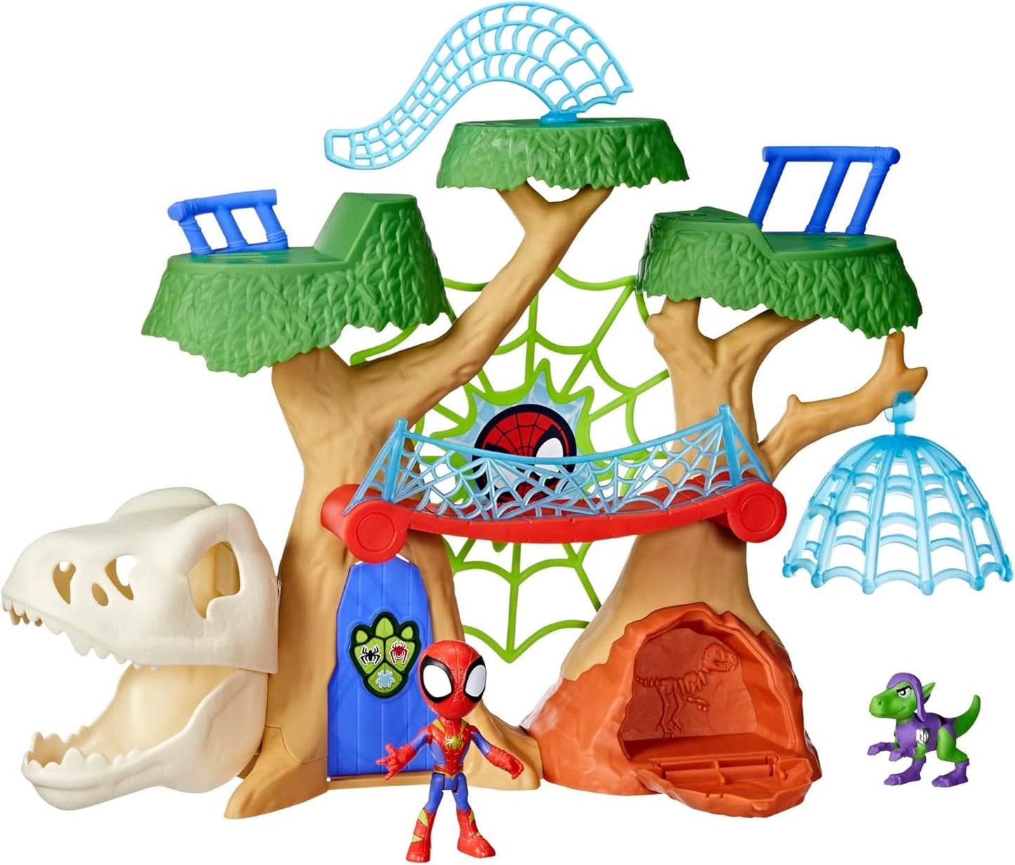 Marvel Spidey och hans supervänner Dino Treehouse Superhjälte Playset Actionfigurer Naty Shop Standardtitel